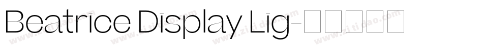 Beatrice Display Lig字体转换